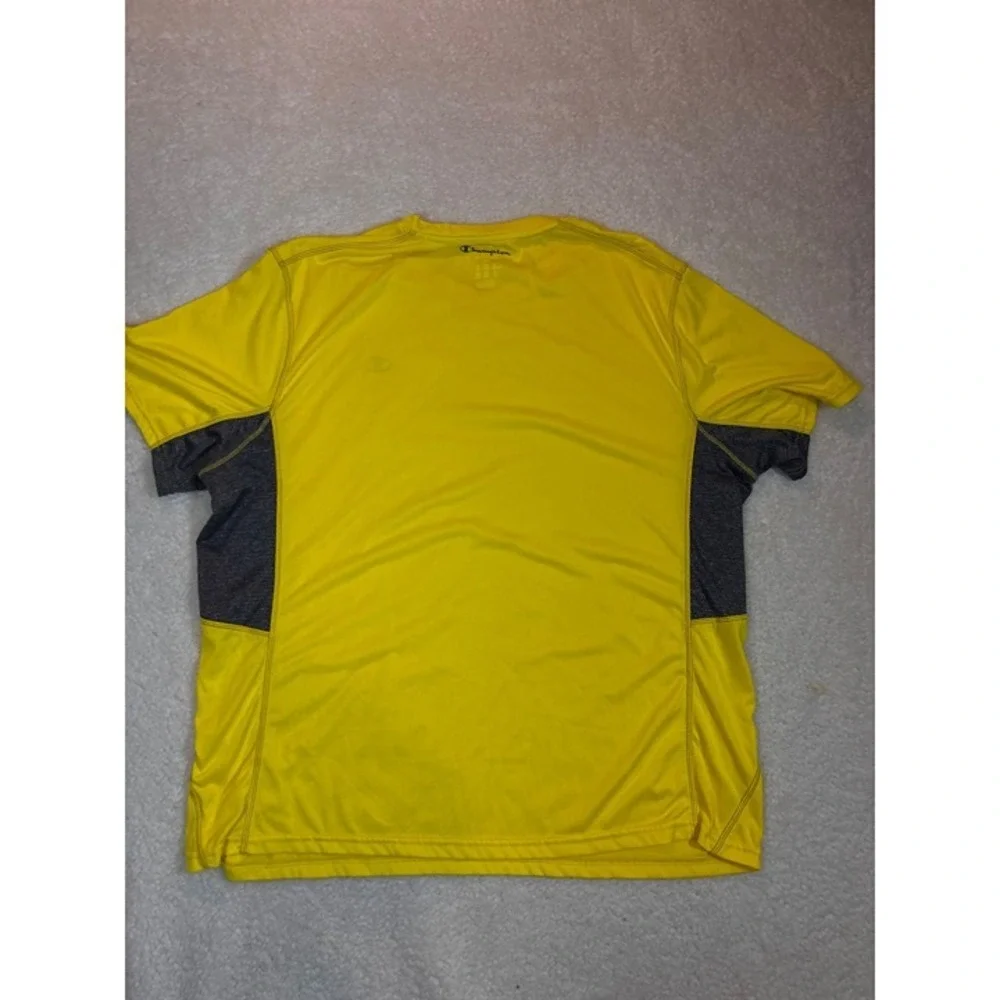 Champion Powertrain Vapor Shirt Mens 2XL Yellow Grey Excellent Performance Tee - Picture 4 of 12